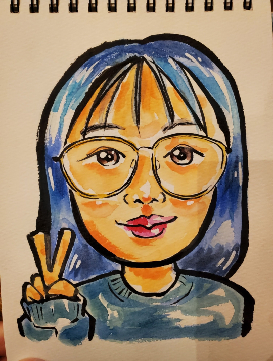 友達の似顔絵です。もっと良くするとしたら、どこをどう直せばいいと思
