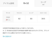 ZOZOで商品を購入しようと思ったのですが、サイズ感があまりわかり 