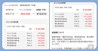 スカイチケットのキャンセル料について質問させてくださいm(_ _)m 自分なりにネットで調べてみてスカイチケットのキャンセル料は高額だということはわかりましたが、50日くらい前もってキャンセルしたのに70%近い金額のキャンセル料に納得ができていません

自分が手配をミスしてしまって全面的に悪いのは承知しておりますが、どこか納得したいのです。
写真貼らせていただきますので、どなたか詳しい...