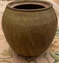 値下げしました  「骨董壺」 骨董 壺 大つぼ 幅42cm 高さ40cm インテリア 工芸品 置物