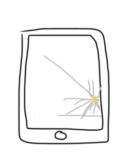いつの間にかスマホバキバキになってました笑笑笑割れかけてたのは結構 