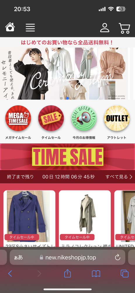 画像のサイトでちょうど欲しかったような商品を見つけたのですが、異様