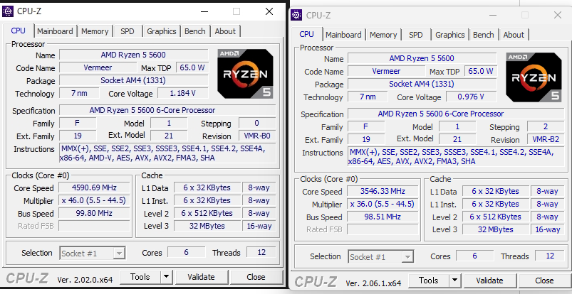 Ryzen55600のステッピングですが2種類ある事に気が付きまし - Yahoo