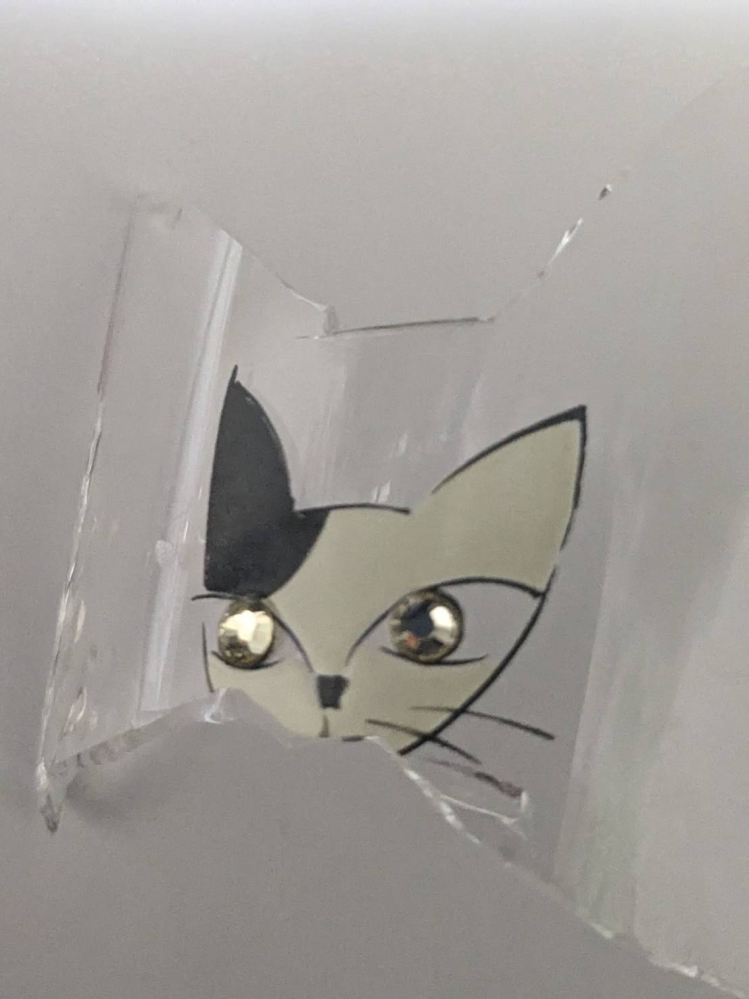 割れた猫のビアグラスを探しています。この絵のグラスしりませんか？
