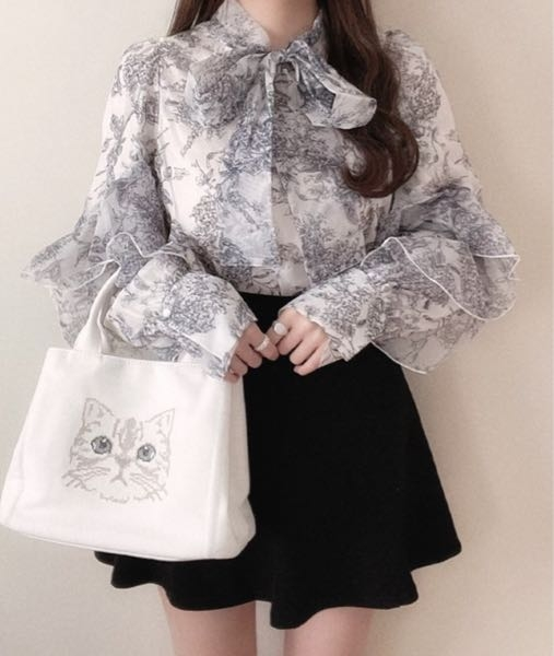 水曜日に友達と遊ぶんですけど、この季節に下の画像の服って大丈夫ですかね…泣 お姉ちゃんが場違い感あるわみたいな感じで言われて、そうなんかなあとは思いながらも可愛いから着たくてどう見られるんでしょうか泣 着るとしたら下は黒のロングスカートかミニスカ、どっちがいいと思いますか？