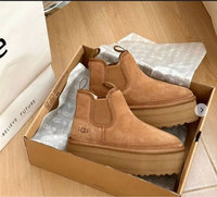 この方のUGGは偽物だと思いますか？ 人気極美品 厚底 5cm UGG アグ ブーツ レディース ニューメル プラットフォーム チェルシー Chelsea klok1 #メルカリShops https://mercari-shops.com/products/iNFSapXnGpRynhxaV7NQwH?source=shared_link&utm_source=shared_link