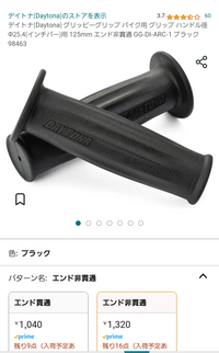 至急質問です。バイクのグリップを購入しようとしているのですが
