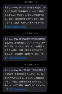 後払い(payID)でお支払いした記憶がありません。0120577744から 