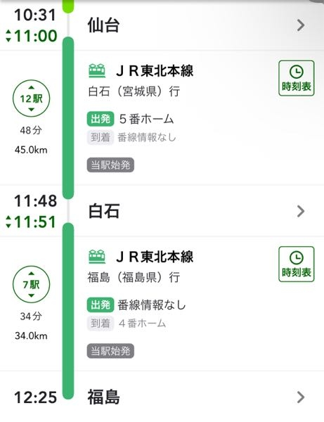 至急お願いします画像のルートで仙台から福島まで電車で行きたいのです