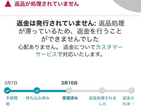 返品処理が滞っているため、返金を行うことができませんでした』ってこれうち個... - Yahoo!知恵袋