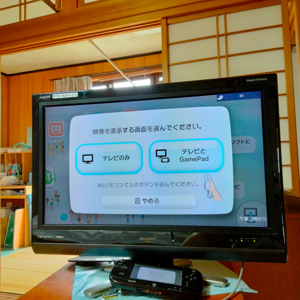 WiiUでWiiソフトをテレビ表示させて遊びたいのですが、GAMEPADで