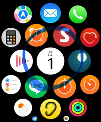 Apple Watchについて

少し前までアプリ表示の画面中央（まるで囲ってるところ）には、時計と秒針が見えていた気がするのですが、今はカレンダーになっています。 自分が設定を変えてしまったのでしょうか？それとも仕様？

直し方わかる方いたら教えてください！