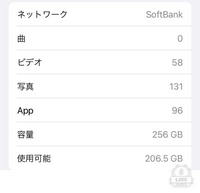 iPhone（アイフォン）のGB（ギガ）についてです。
私は256ギガのiPhone8を5年使っていますが、そろそろ変えようと思ってます。（SE第3世代予定） そこで確認ですが256ギガ契約してるけど、ここまでの使用ギガは、約50ギガって事であってますでしょうか？添付参照ください。
あってるのであれば買い替えする時は64ギガでも良いのかなと思ってる次第です。
ご回答よろしくお願い致します。