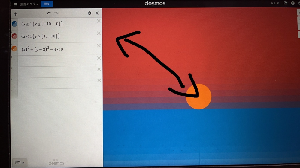 夏休みの課題でDesmosを使って関数アートを作らないといけないんですけどどうしても太陽を動かしたくてどんな関数を使ったら矢印のように動くか教えていただきたいです。