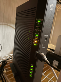 近くで落雷があったらしく、停電になってしまいました。停電後、Wi 
