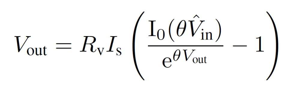 この式をVout について解いてください