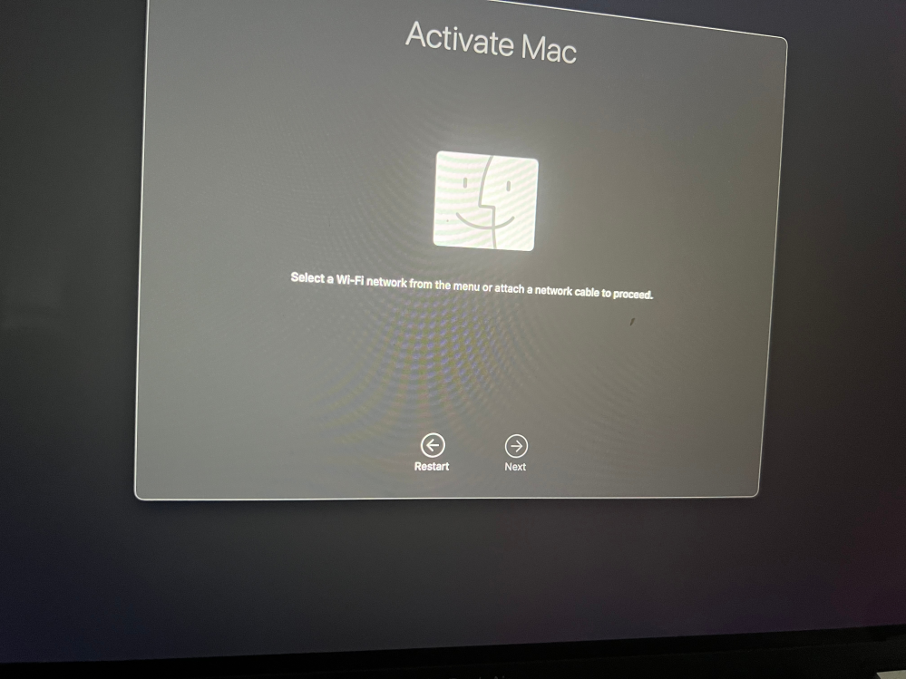 MacBookを売却しようとおもっているのですが、初期化した後この画面に
