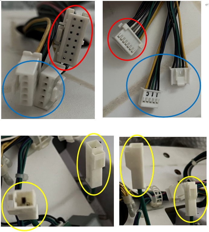 ケーブルや端子の種類にお詳しい方にご質問です。 画像の3種類の端子（同じ色の円で囲んでいるのは同一のものです）それぞれについて、 ①なんという名前の端子か？ ②どんな信号を伝達できるのか？ ③一般的な電器屋やホームセンターで手に入るケーブルなのか？ を教えていただきたいです。 よろしくお願いします。