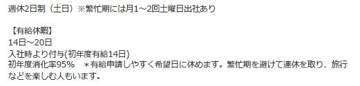 週休2日(土日)※繁忙期には1～2回土曜出勤あり。と求人広告に記載があったのですが、実際は日曜休みのみで、土曜日の休みには有給を勝手に使われていました。 有給消化率が95％なのはほとんどの有給を土曜日の休みに勝手にあてがわれ、自由に使える有給が５日以下だから消化率高くなっているようです。 完全週休とは記載されてないので、土曜出勤あるのは承知していますが、 繁忙期でもないのに週3で土曜出勤があったり、会社の指示で始業より15分早く出勤しているのにその15分間は無給だったり、労働契約書には昇給（７月）とあるのに実際は役職つかないと昇給はないと言われ事前に説明されていないことばかりです。 これは違法ではないのでしょうか？