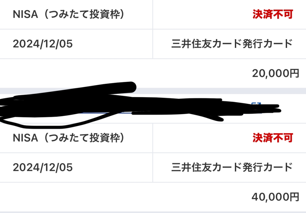 積立nisaのクレカ積立上限額について誤解していて、上限額を超えた額を設定していました。 クレカ決済不可となっていることに今気づいたのですが、この場合もう来月分を積み立てることはできないですか？