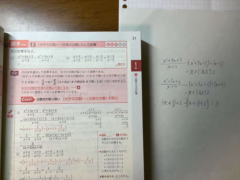 数学の問題です。 (1)で自分は右のように考えました。 なぜ右の考え方ではいけないのでしょうか？ 理由を含めて教えていただきたいです。