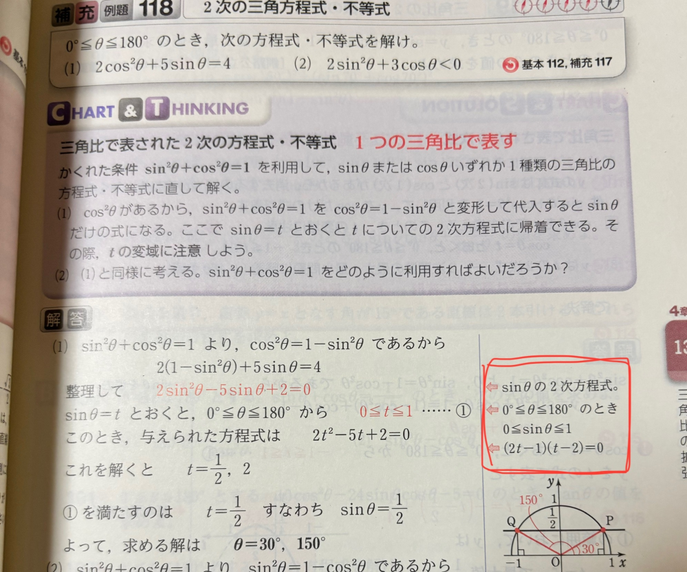 至急お願いします。 高一数Iについて質問です。 0≦θ≦180のとき0≦sin≦1ってどういうことですか？