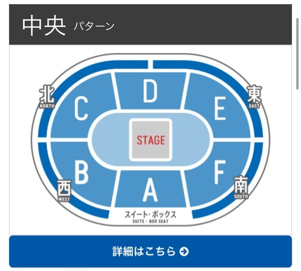 横浜アリーナで、来週チンチロに行く予定です。 おそらくセンターステージの予想で センターB 3ブロック10列目でした。 これでゆうとどの辺になるのでしょうか？ また、これって近い方ですか？