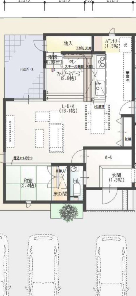 LDK＋和室のエアコンの位置について質問です。 エアコンの設置位置をどこが良いのか迷っているのですが、効率よく全体を温められてあまり目立たない場所がいいのですが、どこがいいと思いますか？ 候補としては和室、テレビ下、入口入ってすぐのところ等などを考えてまさす。