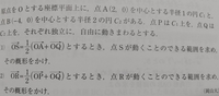 数学、ベクトル（軌跡領域）の問題です。

写真の問題で、（１）は
OA↑＝（2, 0）
OQ↑＝（－4+2cosx, 2sinx）とおき、 OS↑＝1/2（OA↑＋OQ↑）＝（cosx－1, sinx）
Ｘ＝cosx－1、Ｙ＝sinx
とおくことで、
答え「（Ｘ＋1）^2＋Ｙ^2＝1」が求まったのですが、同様の方法で（２）を解く方法が分かりません。

教えていただければ幸いです。