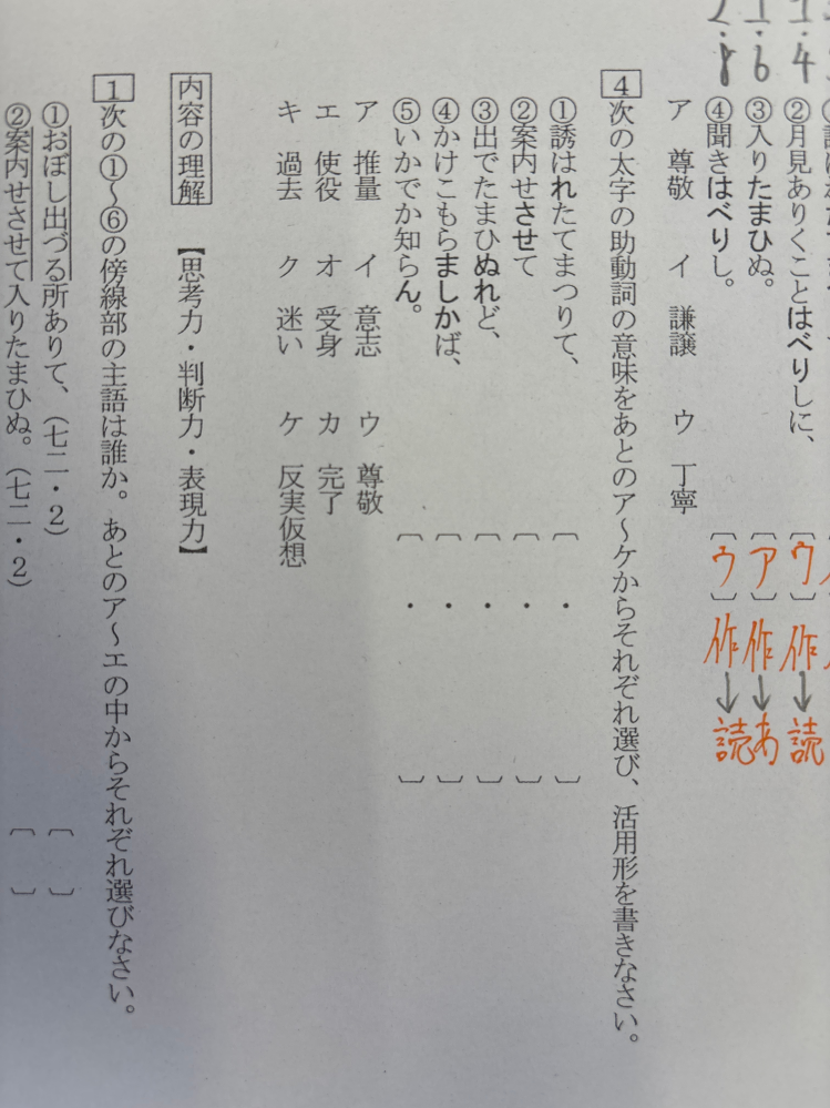 徒然草 九月二十日のころ の問題です。 回答を教えていただけるとありがたいです