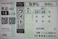 アメ―ジーング！＆ファンタスティーック！
今日の日刊スポーツの競馬コーナーで
極めウマ君の星占いというものがあるのだが
魚座が
『金運◎・ラッキーナンバー７・ラッキーカラー桃』 だったのだが
俺の買い目知ってるんじゃないのかというぐらいの
占い結果で、ということは正解はこれでいいかな？