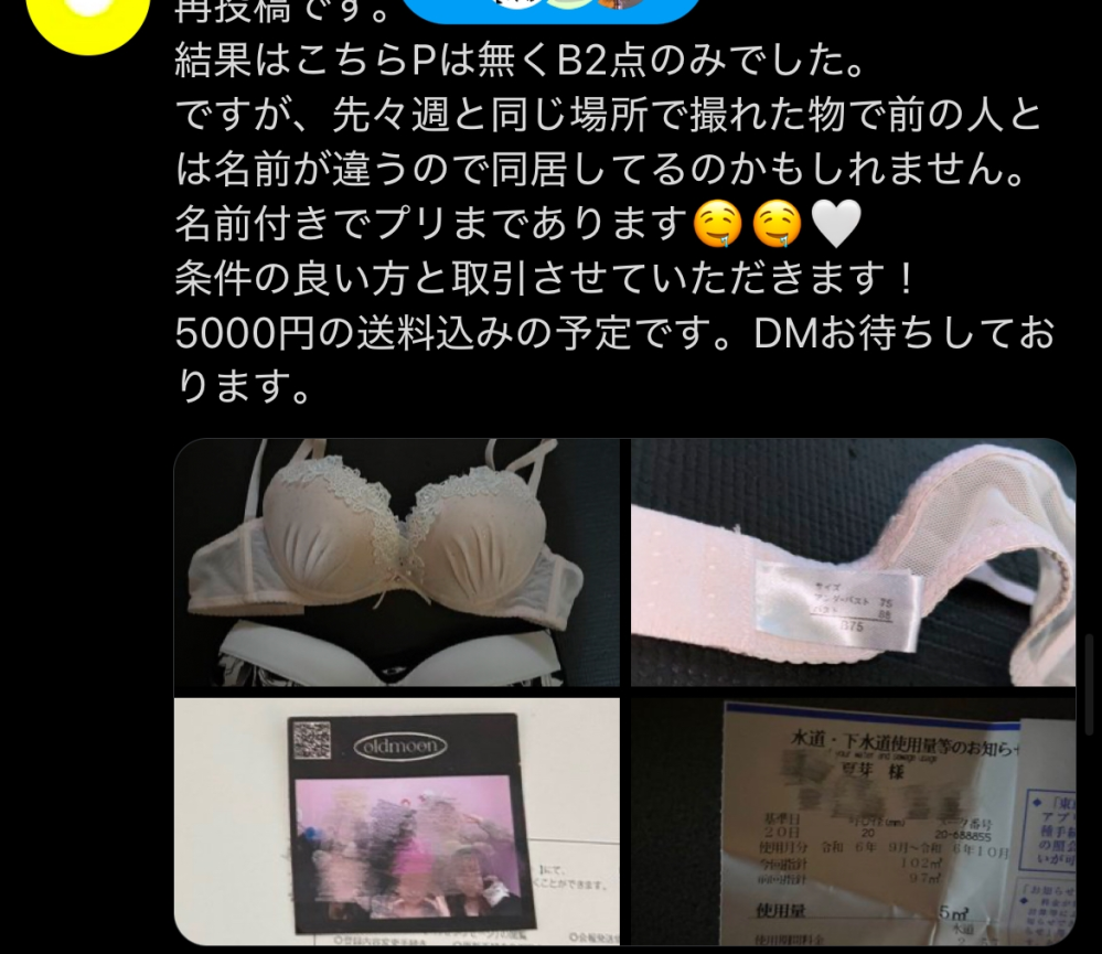 下着ゴミ漁り画 ゴミ漁って他人の下着などを販売している輩がXで多く見てて不快です。... - Yahoo!知恵袋