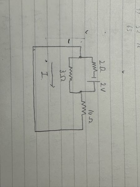 電気回路の問題です。このIに流れる電流は何アンペアか教えて頂きたいです！Iは3Ωのところに流れる電流です