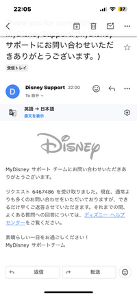Disney - お品の ご確認  質問  ご連絡等 ディズニーに問い合わせみましたが返信がこれでした。どうしたら