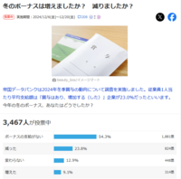 冬のボーナス、54%が支給なしだそうですが、ヤバい状況じゃないですか？ 