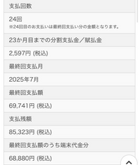 au スマートフォン

最終回支払い額とはなんでしょうか？
2025年7月に69741円払うということですか？ 