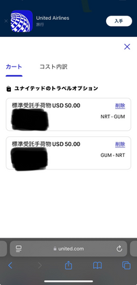 ユナイテッド航空
受託手荷物 預入の前払いについて

アゴダにてグアム旅行の、航空券・ホテルを予約しました。 アゴダでは、受託手荷物を選択できないためユナイテッド航空のサイトで事前に購入手続きを進めていました。
しかし、決済画面にはドル建てで表示されてました。
$100を円に換算すると4000円いかないくらいで、事前に調べた金額と相違はないのですが、ドル換算なので請求時に莫大な金額...