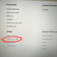 ebayで出品したいのですが、account settingsの欄を見ると、selling prrferrencesが表示されず、下記のように表示されてしまいます。どうしたらよいのでしょうか？ 