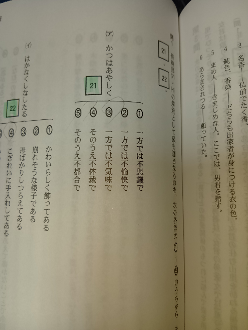 共テ古文で質問です。この時に３はなぜだめですか？ あやし は奇妙という意味もあるので不気味でもよくないですか？