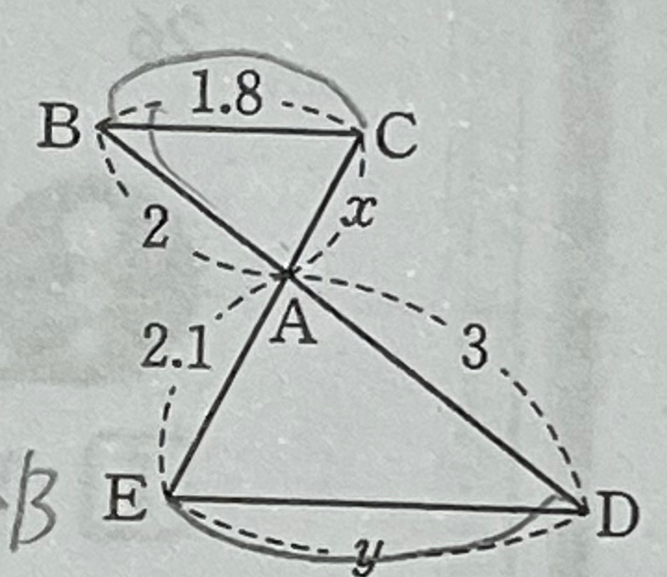 中3数学です x,yを求める問題です 教えていただきたいです