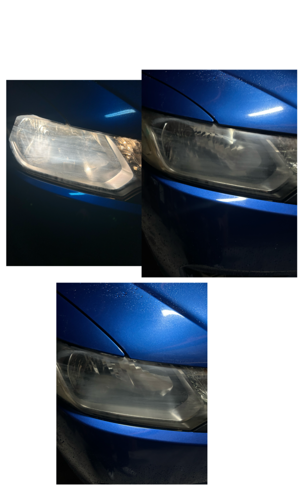 車検が近くヘッドライトに黄ばみがあったので自分で黄ばみ取りをしま