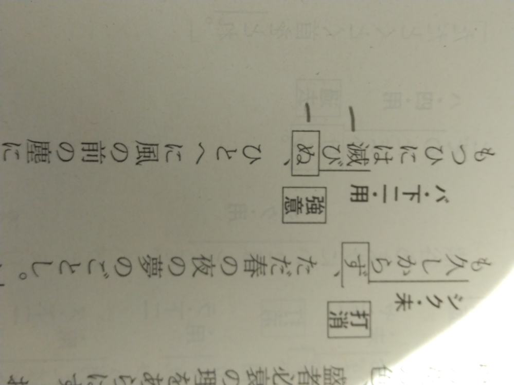 至急です 古文の平家物語で(滅びぬ)は上二段の完了ではないのですか？