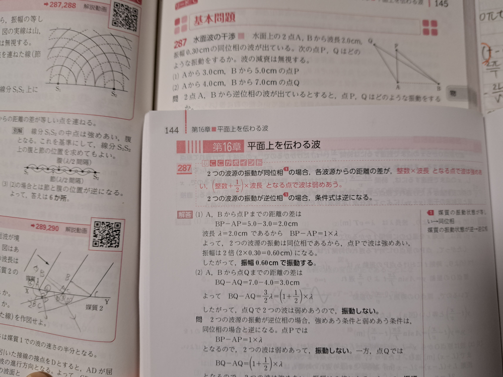 至急！！ 287の(1)のどのような振動をするかの意味が分かりません教えてください！！ ↓問題と答えです