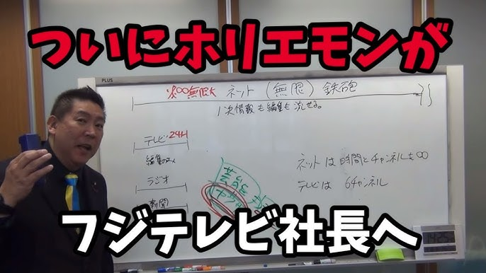 元パチンコプロフェッショナル立花孝志とホリエモン界隈が フジテレビ買収に向け動き出してるみたいですが 仮にもしそうなったら立花にはどんな要職が用意されますか？