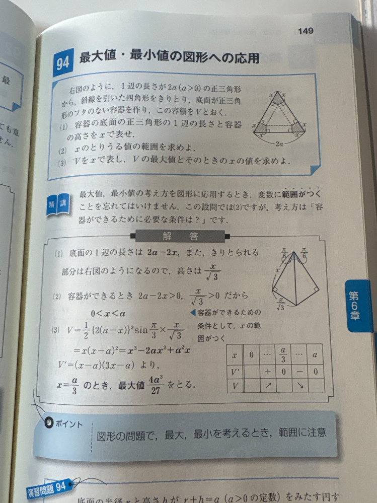 数学基礎問題精講94についてです。どうしても図形の形が理解できませ
