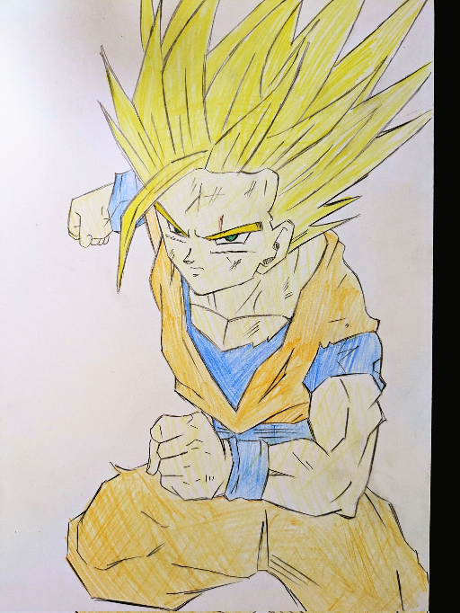 孫悟飯の原画 激レア】ドラゴンボールZ 孫悟飯 色紙 鳥山明の通販 by