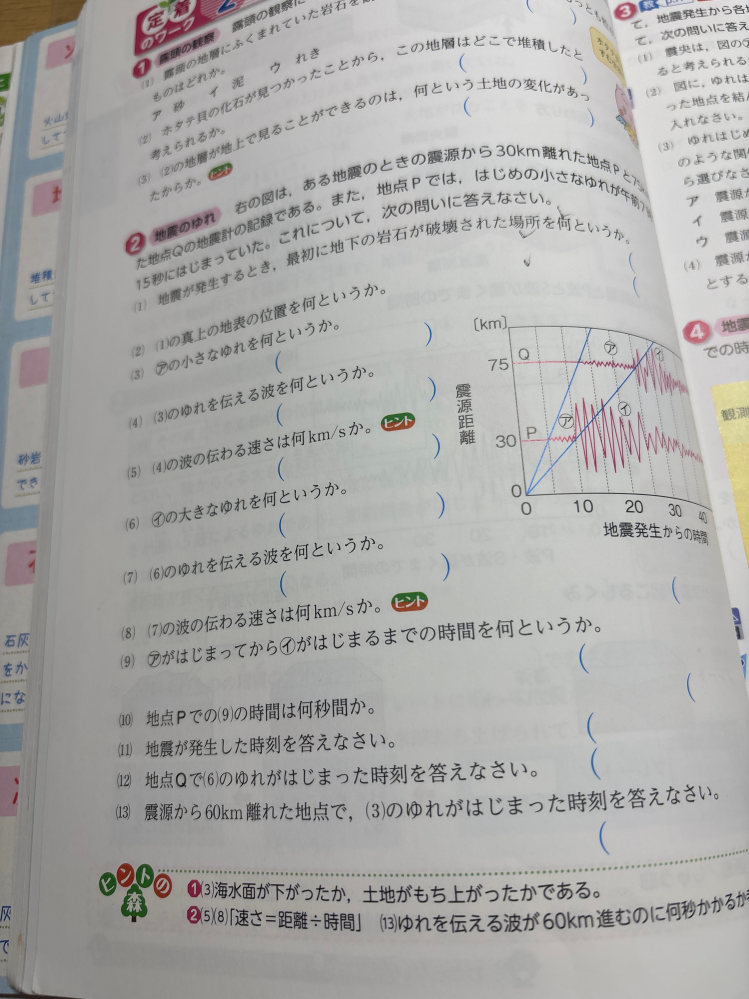 この②の(3)の問題をどうやって解くかを丁寧に教えて欲しいです 私が見た時には？どっちの地点を求めたらいいんだよくそって思いました。 教えて欲しいです