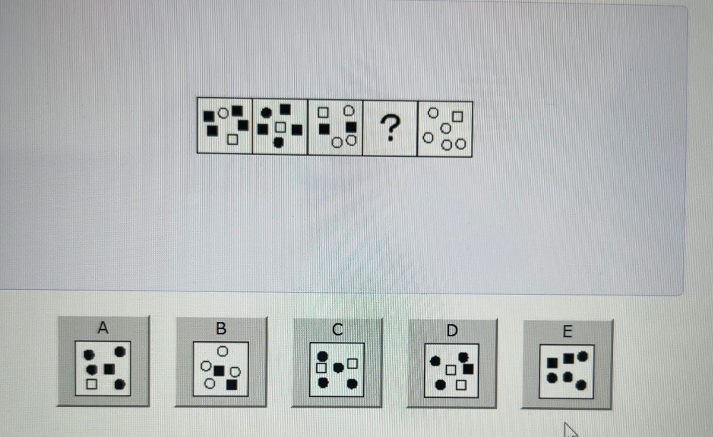 webCABの法則性の問題です。わからないので解答を教えてください