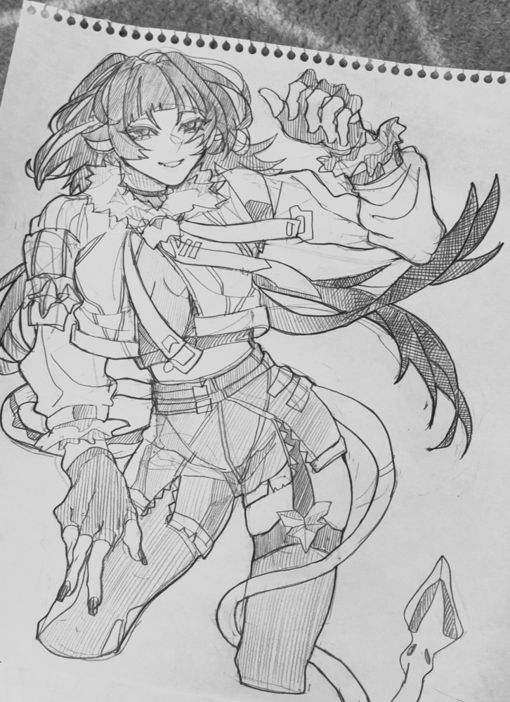 アナログイラストの添削をお願い致します。投稿しても全く伸びません