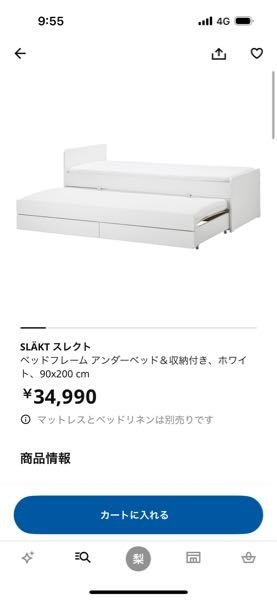 IKEAのこのスレクトはすのこ別売ですか？？ マットレスとベットリネンは別売とのことだったのですのこ付きなのかと思ったら、付いてきておらず、、、 ご存知の方いらっしゃいましたら教えてください。